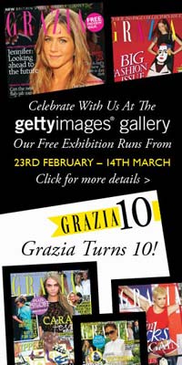 Banner ad for Grazia exibition