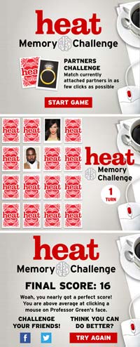 Heat memory game | One of a series running weekly